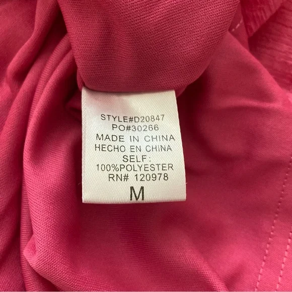 entre Pink Wrap Front Accent Midi Dress | New no Tags | Size M - Picture 8 of 8